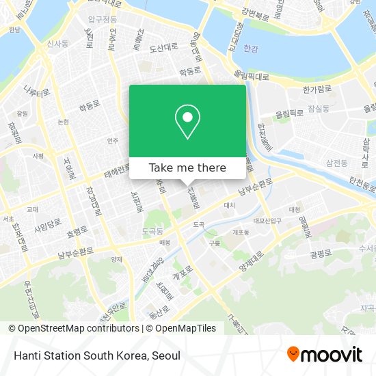 Hanti Station South Korea map