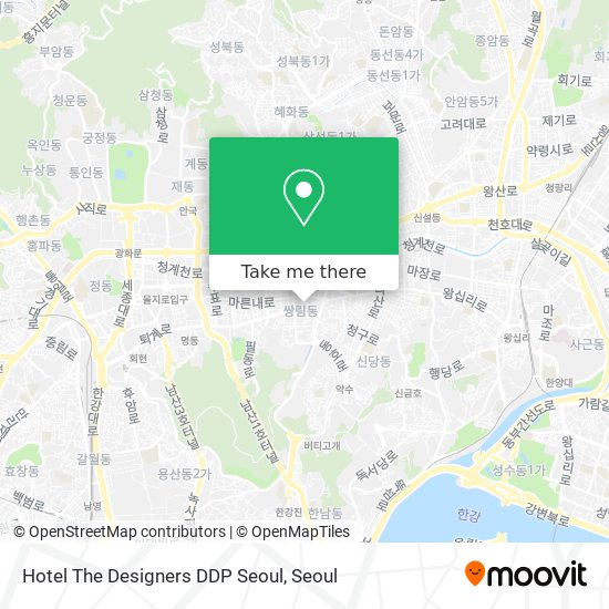 Hotel The Designers DDP Seoul map