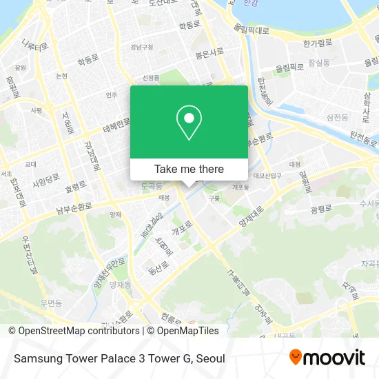 Samsung Tower Palace 3 Tower G map