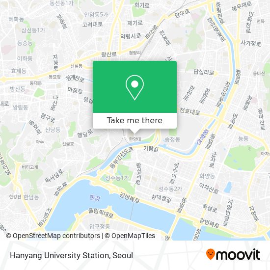 Hanyang University Station map