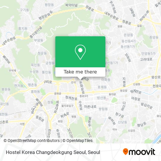 Hostel Korea Changdeokgung Seoul map