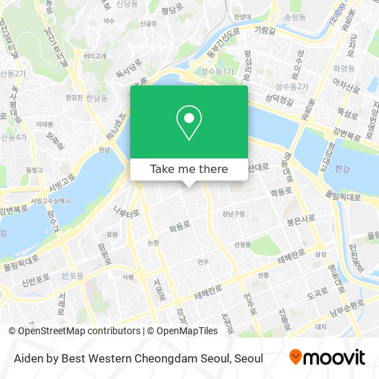 Aiden by Best Western Cheongdam Seoul map