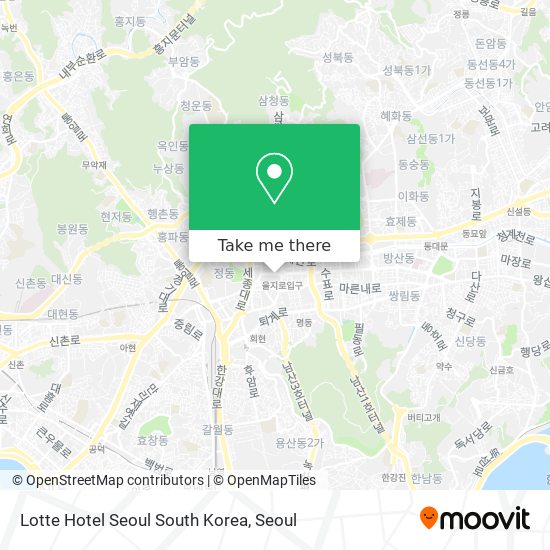 Lotte Hotel Seoul South Korea map