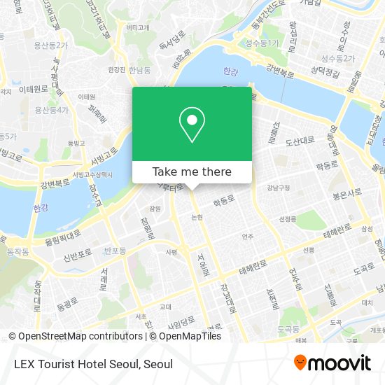 LEX Tourist Hotel Seoul map