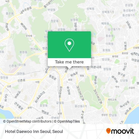 Hotel Daewoo Inn Seoul map