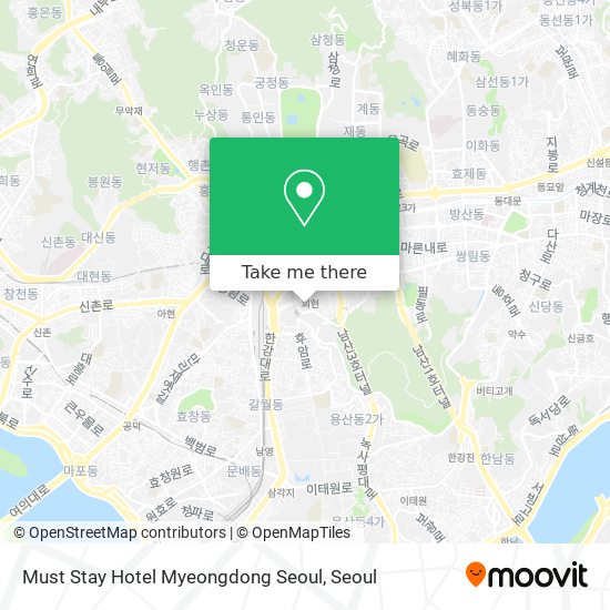 Must Stay Hotel Myeongdong Seoul map