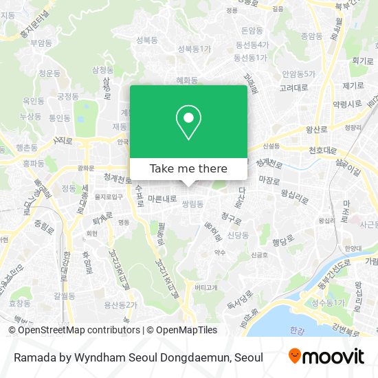 Ramada by Wyndham Seoul Dongdaemun map