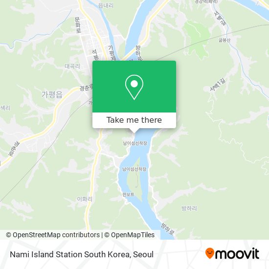 Nami Island Station South Korea map