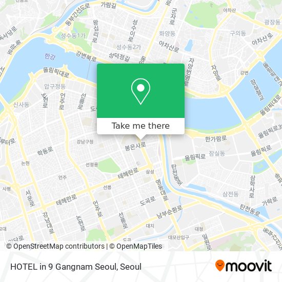 HOTEL in 9 Gangnam Seoul map