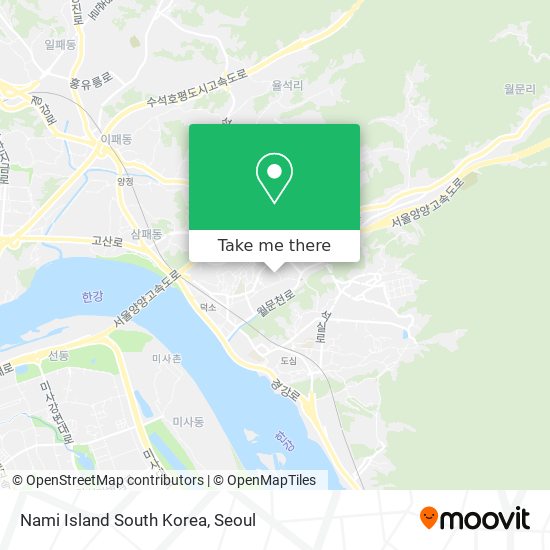 Nami Island South Korea map