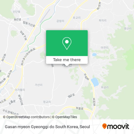 Gasan myeon Gyeonggi do South Korea map