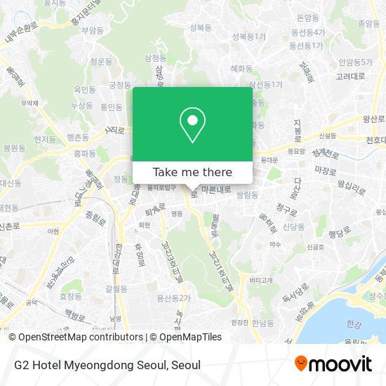 G2 Hotel Myeongdong Seoul map