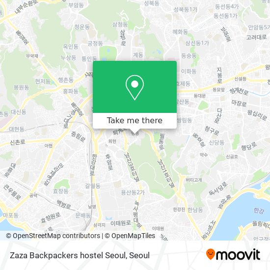 Zaza Backpackers hostel Seoul map