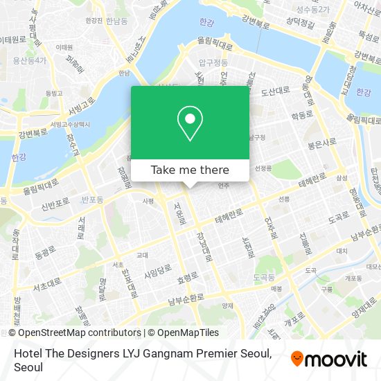 Hotel The Designers LYJ Gangnam Premier Seoul map