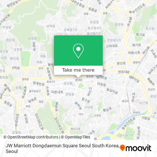JW Marriott Dongdaemun Square Seoul South Korea map