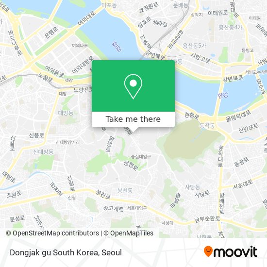 Dongjak gu South Korea map