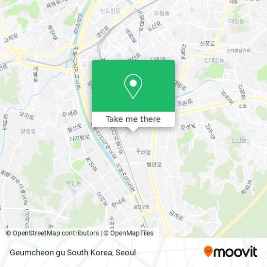 Geumcheon gu South Korea map