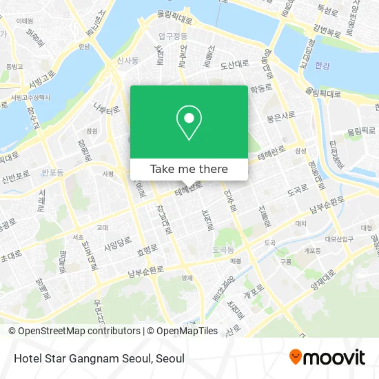 Hotel Star Gangnam Seoul map