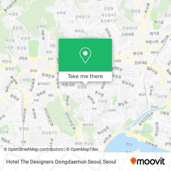 Hotel The Designers Dongdaemun Seoul map