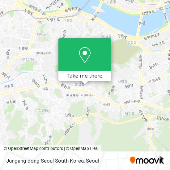 Jungang dong Seoul South Korea map