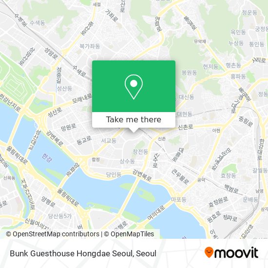 Bunk Guesthouse Hongdae Seoul map