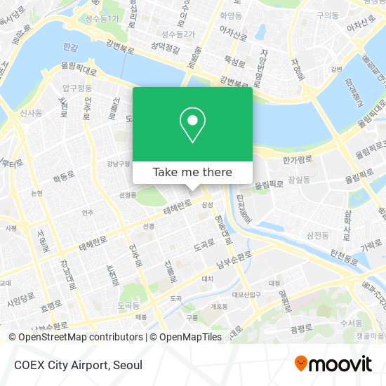COEX City Airport map