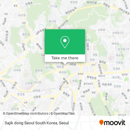 Sajik dong Seoul South Korea map