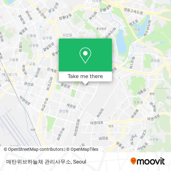 매탄위브하늘채 관리사무소 map