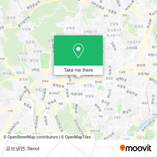 곰보냉면 map