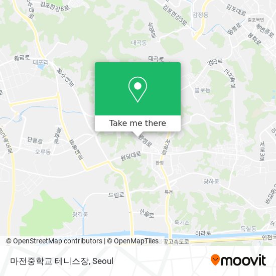 마전중학교 테니스장 map