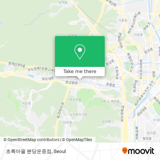 초록마을 분당운중점 map