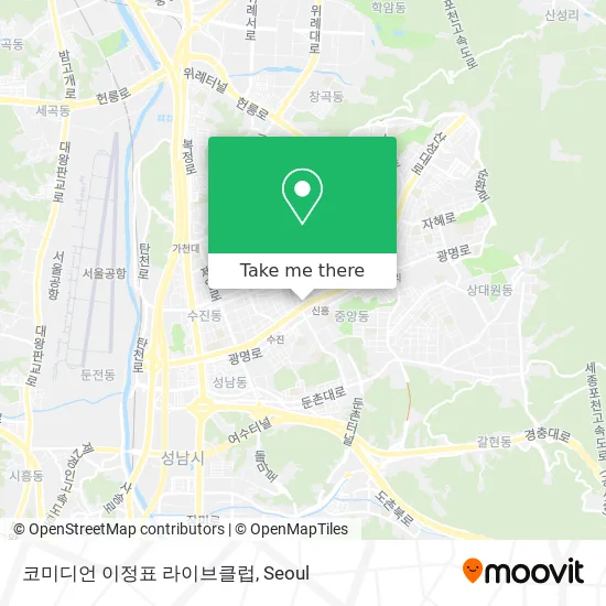 코미디언 이정표 라이브클럽 map