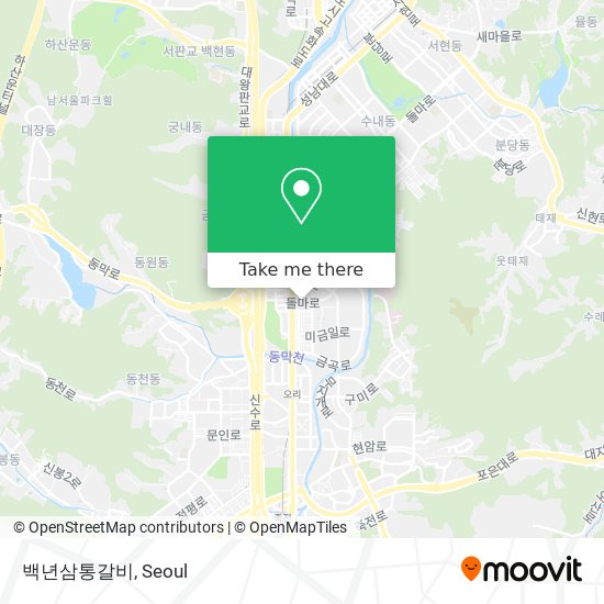 백년삼통갈비 map