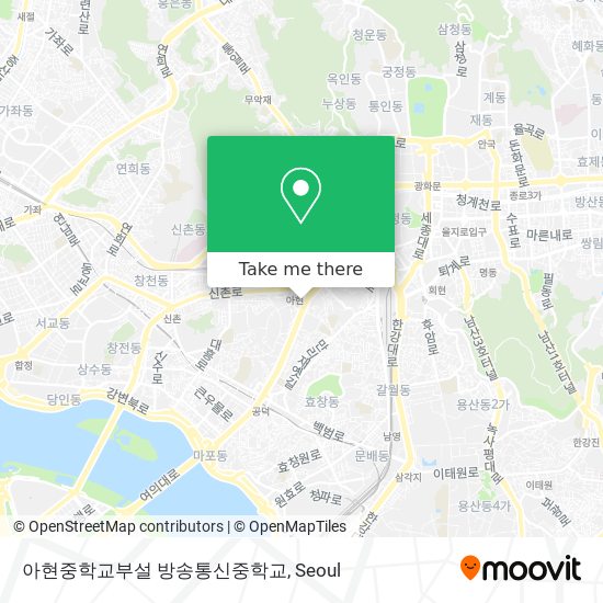 아현중학교부설 방송통신중학교 map