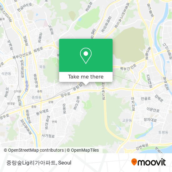 중랑숲Lig리가아파트 map