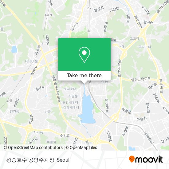 왕송호수 공영주차장 map