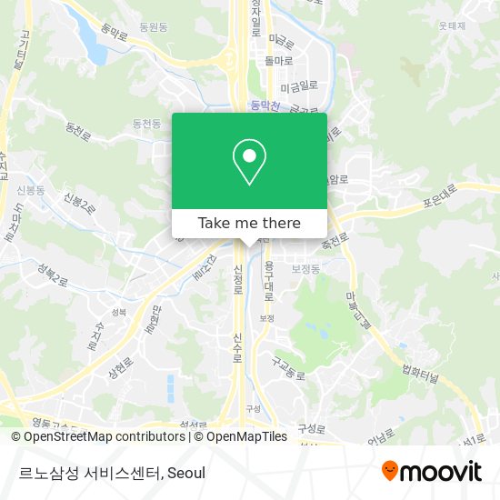 르노삼성 서비스센터 map
