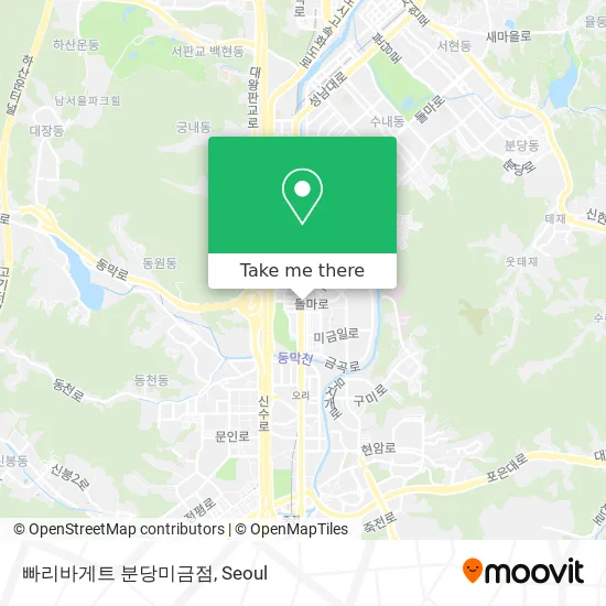 빠리바게트 분당미금점 map