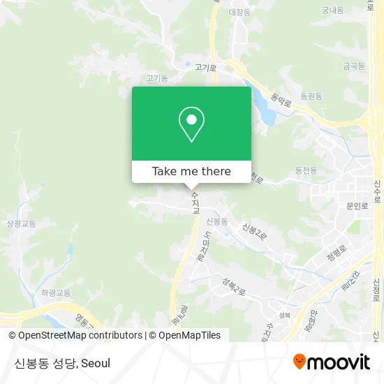 신봉동 성당 map