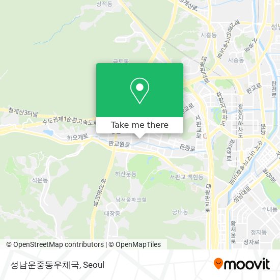 성남운중동우체국 map