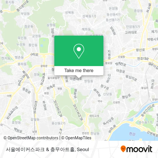 서울메이커스파크 & 충무아트홀 map