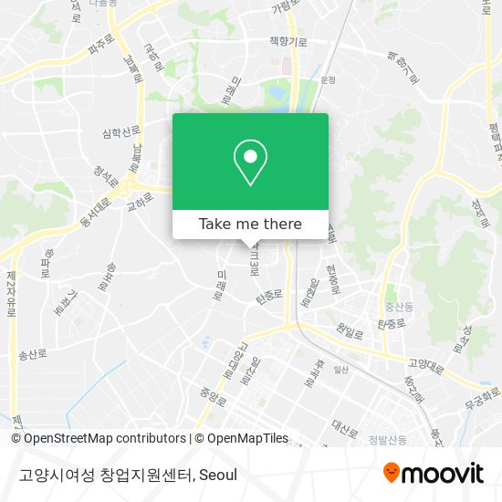 고양시여성 창업지원센터 map