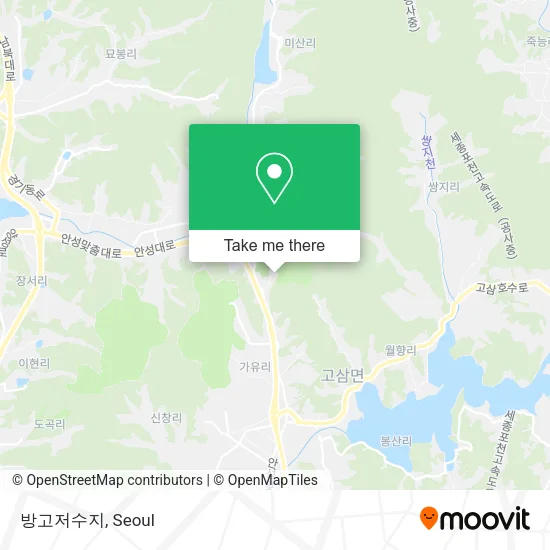 방고저수지 map