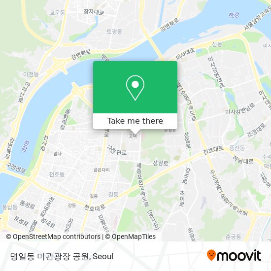 명일동 미관광장 공원 map