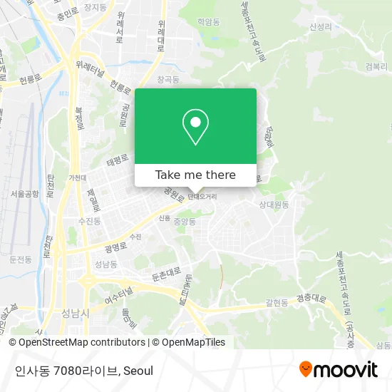 인사동 7080라이브 map