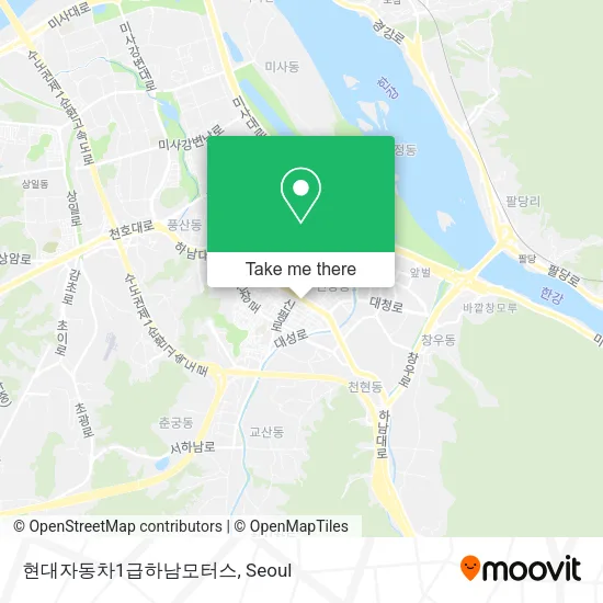 현대자동차1급하남모터스 map