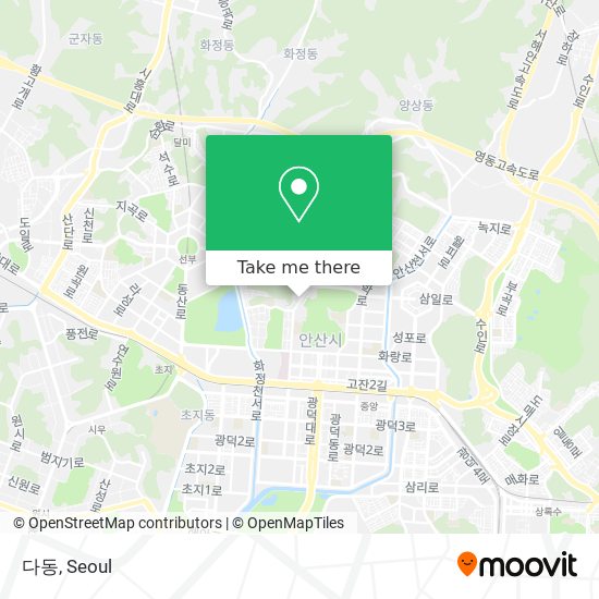 How to get to 다동 in 안산시, 경기도 by Bus or Subway?