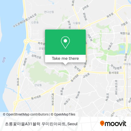초롱꽃마을A31블럭 우미린아파트 map