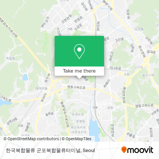 한국복합물류 군포복합물류터미널 map