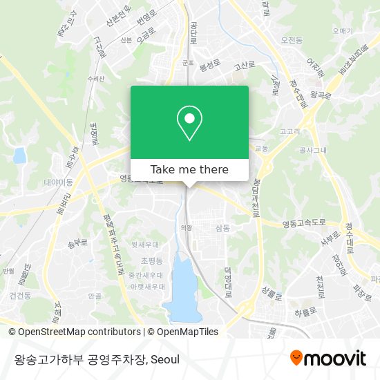 왕송고가하부 공영주차장 map